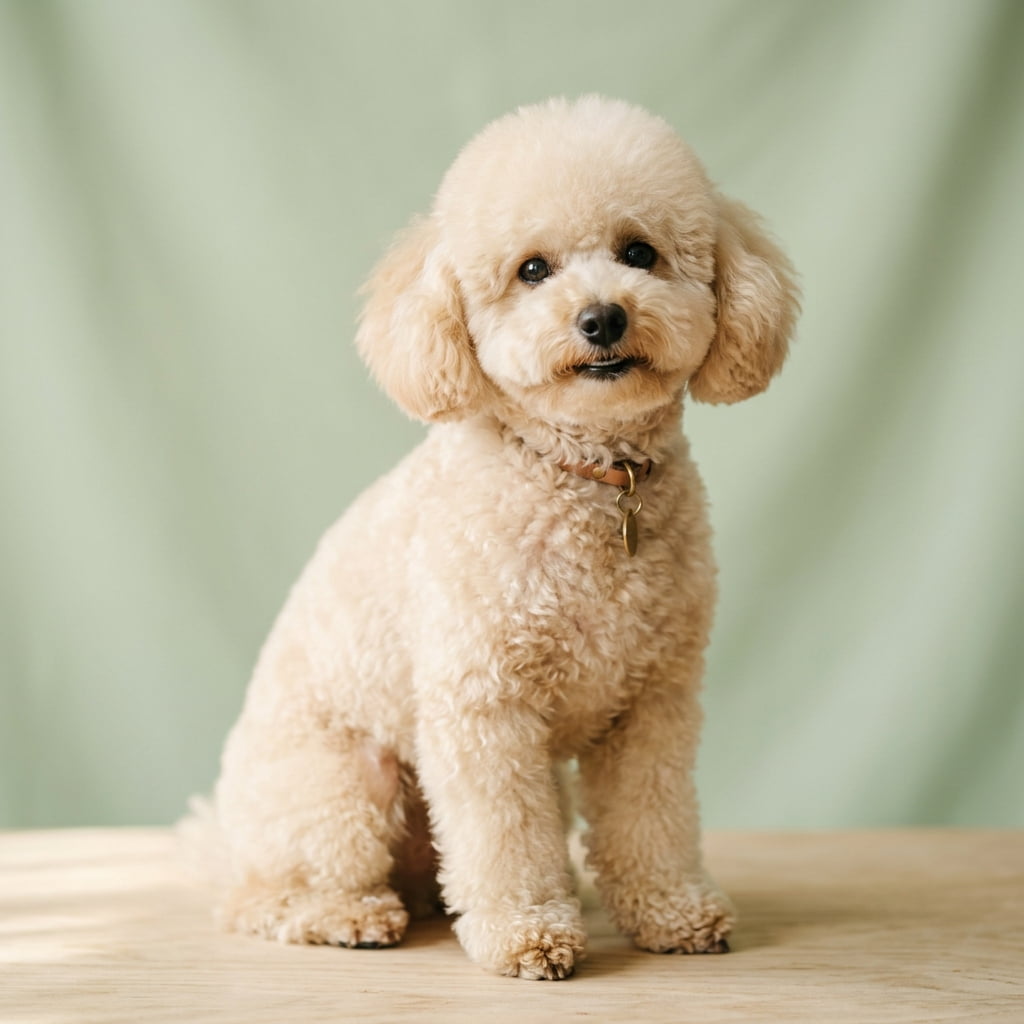 Freshly groomed poodle